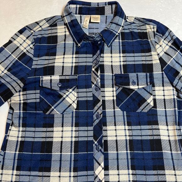 Bella D. Women's Plaid Button Up Shirt Size Medium Western Rodeo Colorful Cabin - Picture 5 of 9